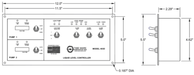 Model 403D Panel Dimensions